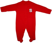 NC State Wolfpack Footed Romper