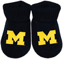 Michigan Wolverines Block M Baby Booties