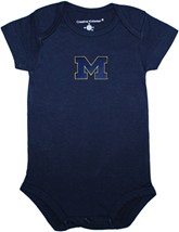Michigan Wolverines Outlined Block "M" Infant Bodysuit