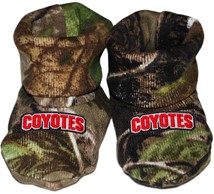 South Dakota Coyotes Realtree Camo Baby Booties