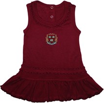 Harvard Crimson Veritas Shield with Wreath & Banner Ruffled Tank Top Dress