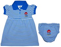 Kansas Jayhawks Baby Jay Striped Game Day Dress