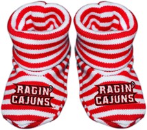 Louisiana-Lafayette Ragin Cajuns Striped Booties