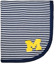 Michigan Wolverines Block M Striped Blanket