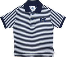 Michigan Wolverines Outlined Block "M" Striped Polo Shirt