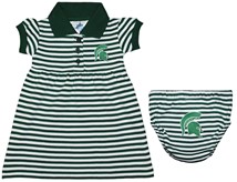 Michigan State Spartans Striped Game Day Dress