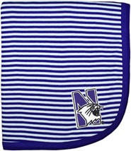 Northwestern Wildcats Striped Blanket