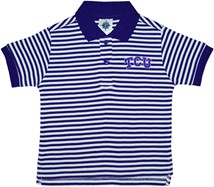 TCU Horned Frogs Striped Polo Shirt