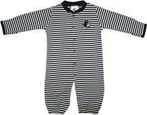 Wofford Terriers Striped Convertible Gown (Snaps into Romper)