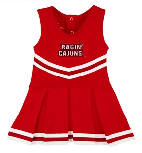 Authentic Louisiana-Lafayette Ragin Cajuns Cheerleader Bodysuit Dress
