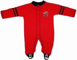 Official Maryland Terrapins Sports Shoe Footed Romper