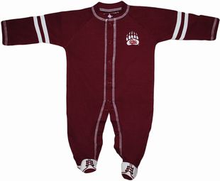 Official Montana Grizzlies Sports Shoe Footed Romper