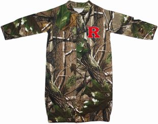 Rutgers Scarlet Knights Realtree Camo Convertible (2 in 1), as gown & snaps into romper