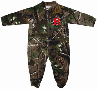 Rutgers Scarlet Knights Realtree Camo Footed Romper