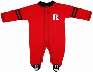 Official Rutgers Scarlet Knights Sports Shoe Footed Romper