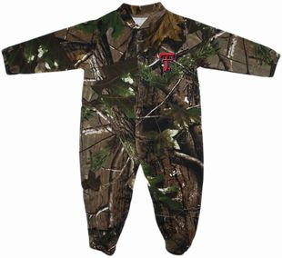 Texas Tech Red Raiders Realtree Camo Footed Romper