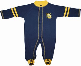 Official Marquette Golden Eagles Sports Shoe Footed Romper