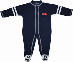 Official Ole Miss Rebels Sports Shoe Footed Romper