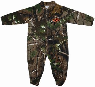 Oklahoma State Cowboys Realtree Camo Footed Romper