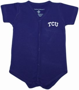 TCU Horned Frogs Front Snap Newborn Bodysuit