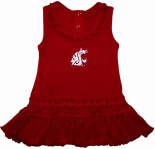 Washington State Cougars Ruffled Tank Top Dress