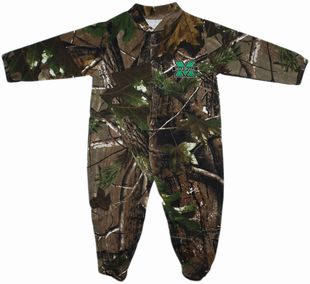 Marshall Thundering Herd Realtree Camo Footed Romper