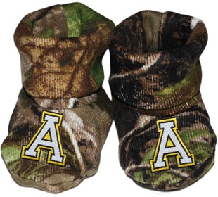 Appalachian State Mountaineers Realtree Camo Gift BoxBaby Bootie