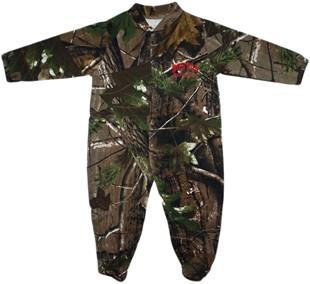Boston University Terriers Realtree Camo Footed Romper