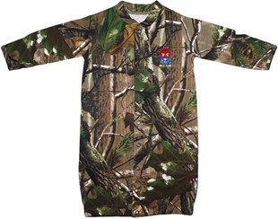 Kansas Jayhawks Baby Jay Realtree Camo Convertible (2 in 1), as gown & snaps into romper