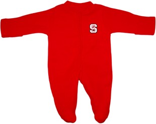 NC State Wolfpack Fleece Footed Romper
