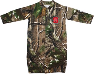 NC State Wolfpack Realtree Camo Convertible (2 in 1), as gown & snaps into romper