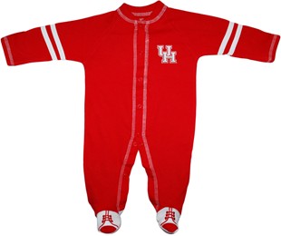 Official Houston Cougars Sports Shoe Footed Romper