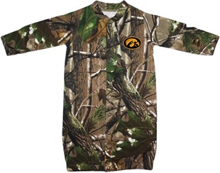 Iowa Hawkeyes Realtree Camo Convertible (2 in 1), as gown & snaps into romper