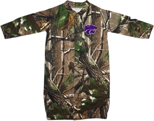 Kansas State Wildcats Realtree Camo Convertible (2 in 1), as gown & snaps into romper