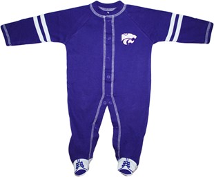 Official Kansas State Wildcats Sports Shoe Footed Romper