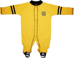 Official Kennesaw State Interlocking KS Sports Shoe Footed Romper