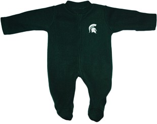 Michigan State Spartans Fleece Footed Romper
