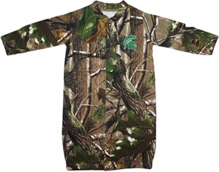 Michigan State Spartans Realtree Camo Convertible (2 in 1), as gown & snaps into romper