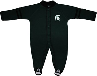 Official Michigan State Spartans Sports Shoe Footed Romper