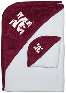 Official Morehouse Maroon Tigers Hooded Towel/Washcloth Set