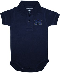 Michigan Wolverines Outlined Block "M" Polo Bodysuit