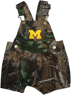 Michigan Wolverines Outlined Block "M" Realtree Camo Short Leg Overall