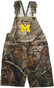 Michigan Wolverines Outlined Block "M" Realtree Camo Long Leg Overall