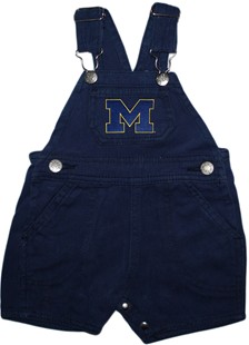 Michigan Wolverines Outlined Block "M" Short Leg Overalls