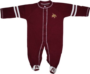 Official Texas State Bobcats Sports Shoe Footed Romper