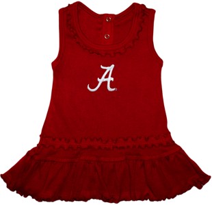 Alabama Crimson Tide Script "A" Ruffled Tank Top Dress
