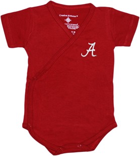 Alabama Crimson Tide Script "A" Side Snap Newborn Bodysuit