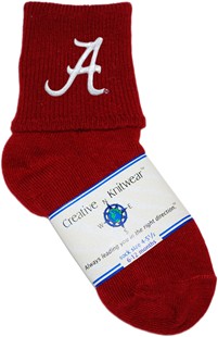 Alabama Crimson Tide Script "A" Anklet Socks