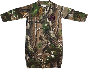 Auburn Tigers "AU" Realtree Camo Convertible (2 in 1), as gown & snaps into romper