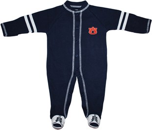 Official Auburn Tigers "AU" Sports Shoe Footed Romper